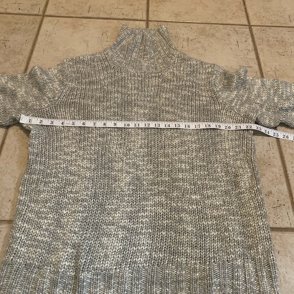 💜 Gray Marl Chunky Knit Turtleneck Sweater by Joe Fresh - Size XL/TG - Picture 2 of 5